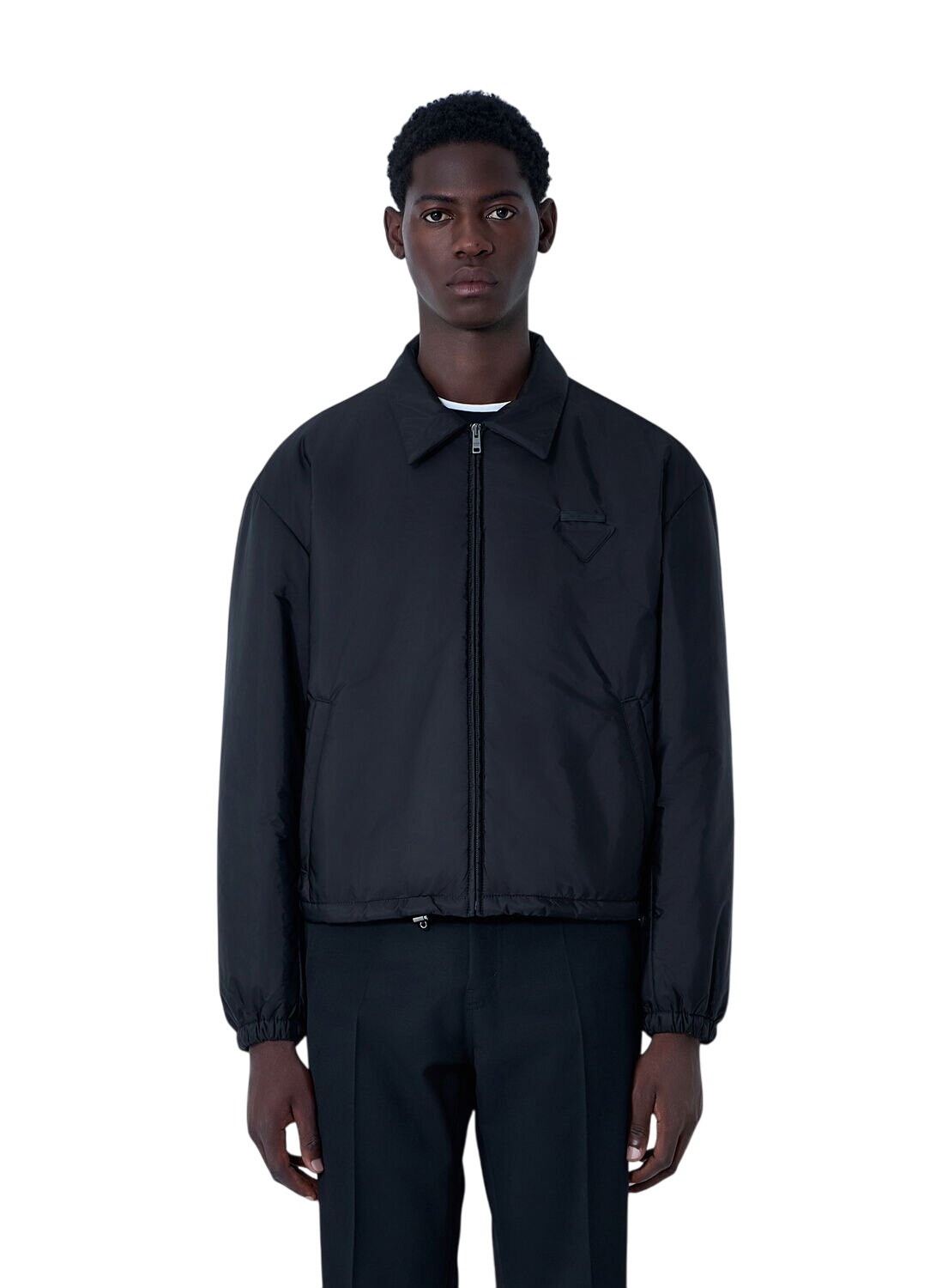 Prada Black Nylon Button-Down Jacket Prada