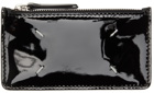 Maison Margiela Black Patent Zip Card Holder