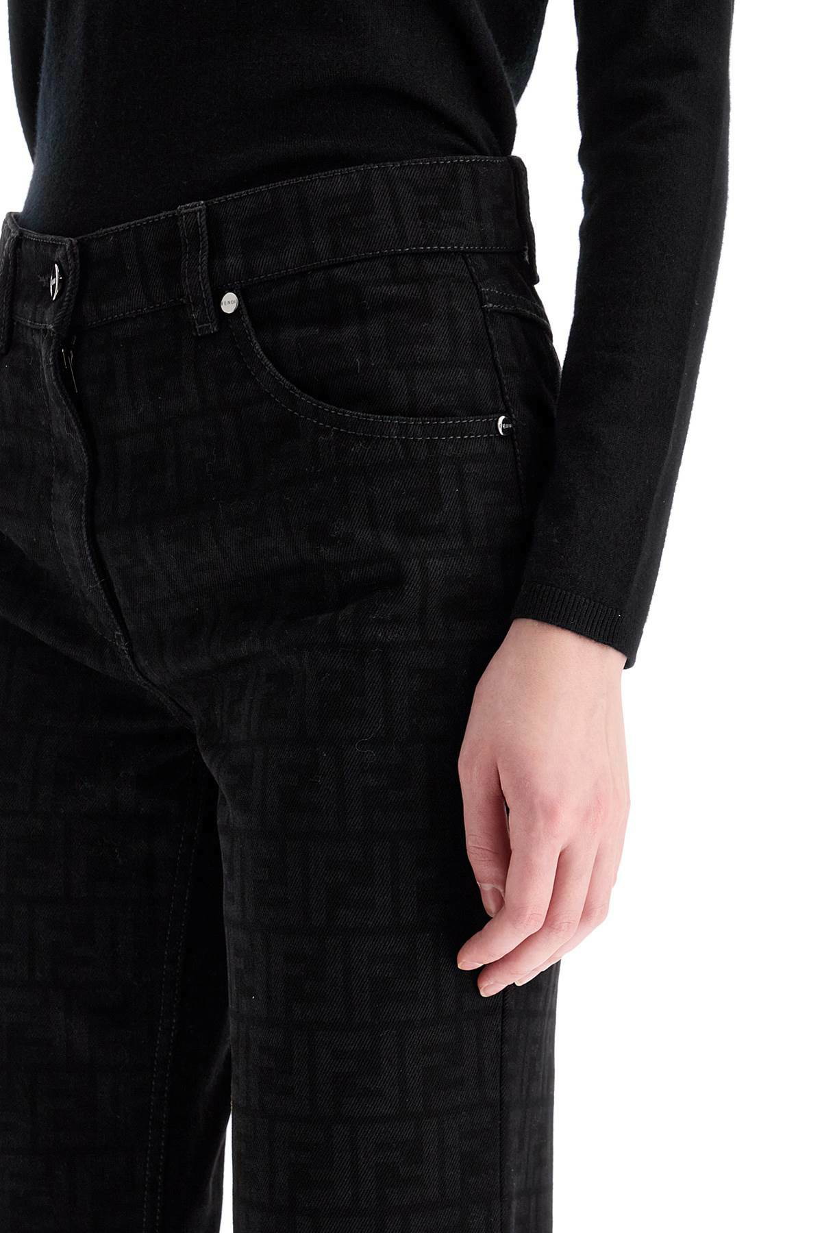 FENDI denim ff jeans in italian Black Fendi