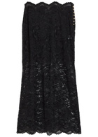 Rabanne Stretch-lace Midi Skirt Black