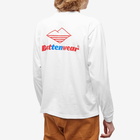 Battenwear Men's Long Sleeve 10th Anniversary Pocket T-Shirt in White