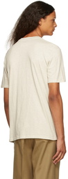 Maison Margiela Three-Pack White & Off-White Organic Cotton T-Shirts