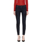 Pierre Balmain Blue Ribbed Biker Jeans