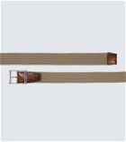 Berluti Classic fabric and leather belt
