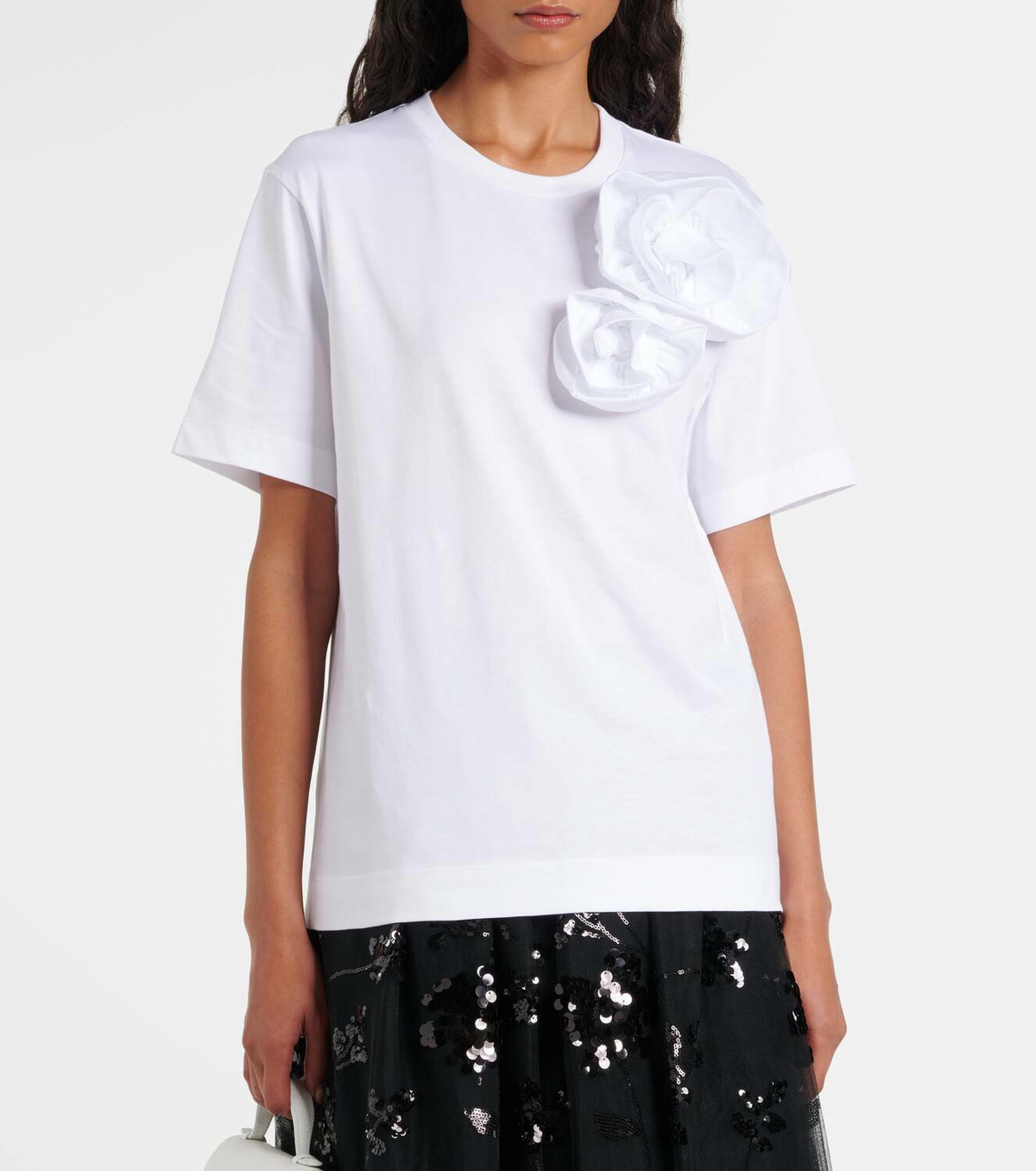 その他 Tortoise & Hare T-Shirt - Simone Rocha - Cotton - White Simone Rocha: Men's Layered Ruffle Frill T-Shirt (White