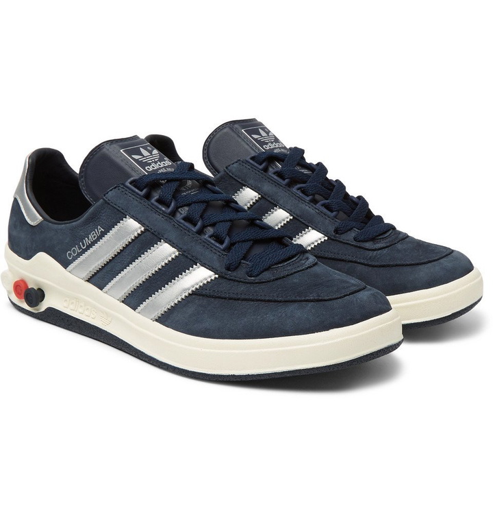 Photo: adidas Originals - Columbia SPZL Nubuck and Leather Sneakers - Men - Navy