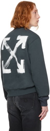 Off-White Gray Paint Arrow Sweatshirt