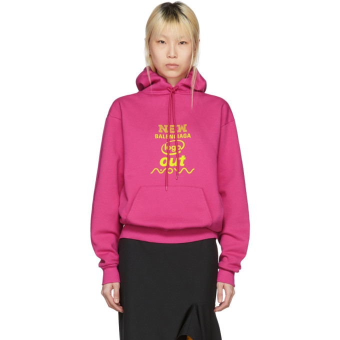 Photo: Balenciaga Pink New Logo Hoodie