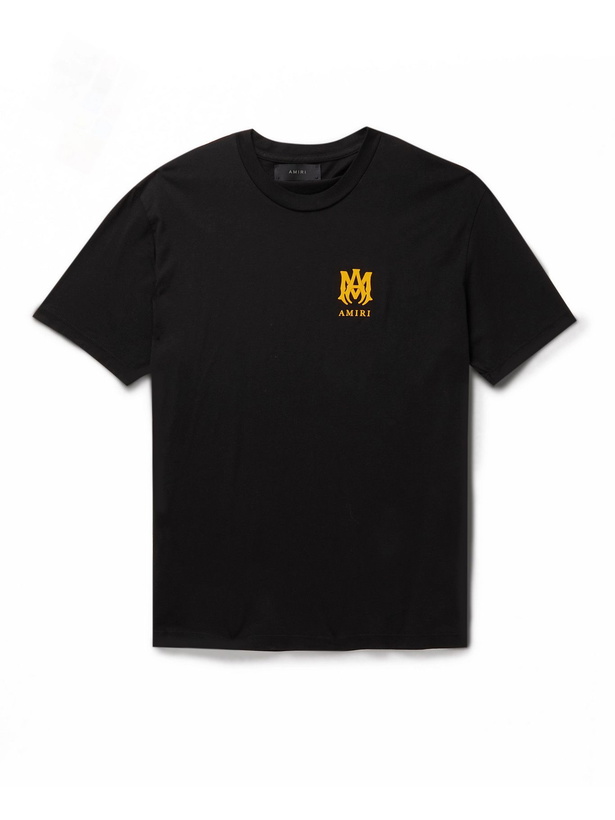 Photo: AMIRI - MA Logo-Print Cotton-Jersey T-Shirt - Black