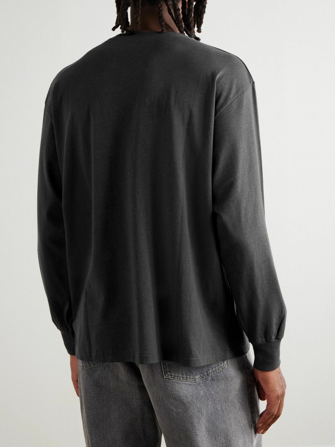 A.PRESSE - Cotton and Cashmere-Blend Jersey T-Shirt - Gray