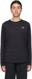 New Balance Black Q Speed Fuel Long Sleeve T-Shirt