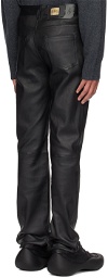 JW Anderson Black Slim-Fit Leather Pants