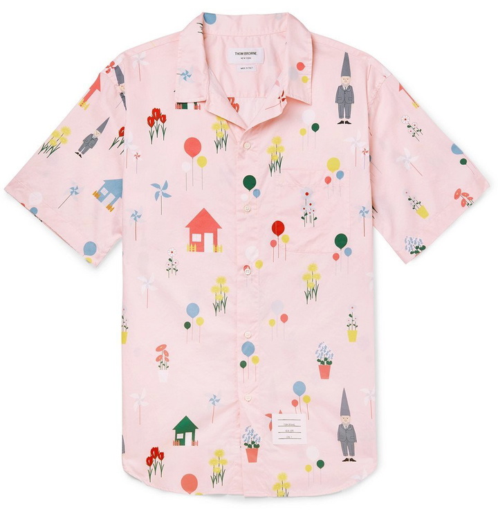 Photo: Thom Browne - Printed Cotton Shirt - Pink