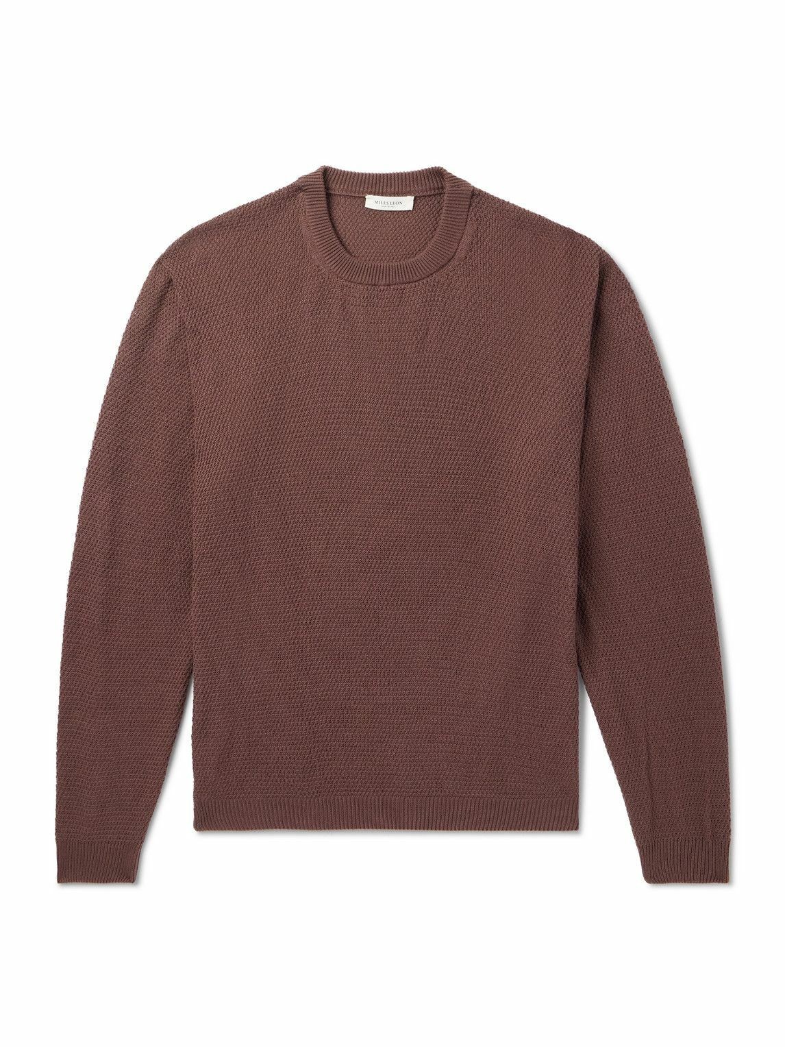 MILES LEON - Elio Organic Cotton Sweater - Brown
