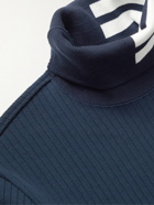 THOM BROWNE - Slim-Fit Ribbed Cotton Rollneck Sweater - Blue - 0