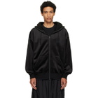 Y-3 Black Velvet Corduroy Zipper Hoodie