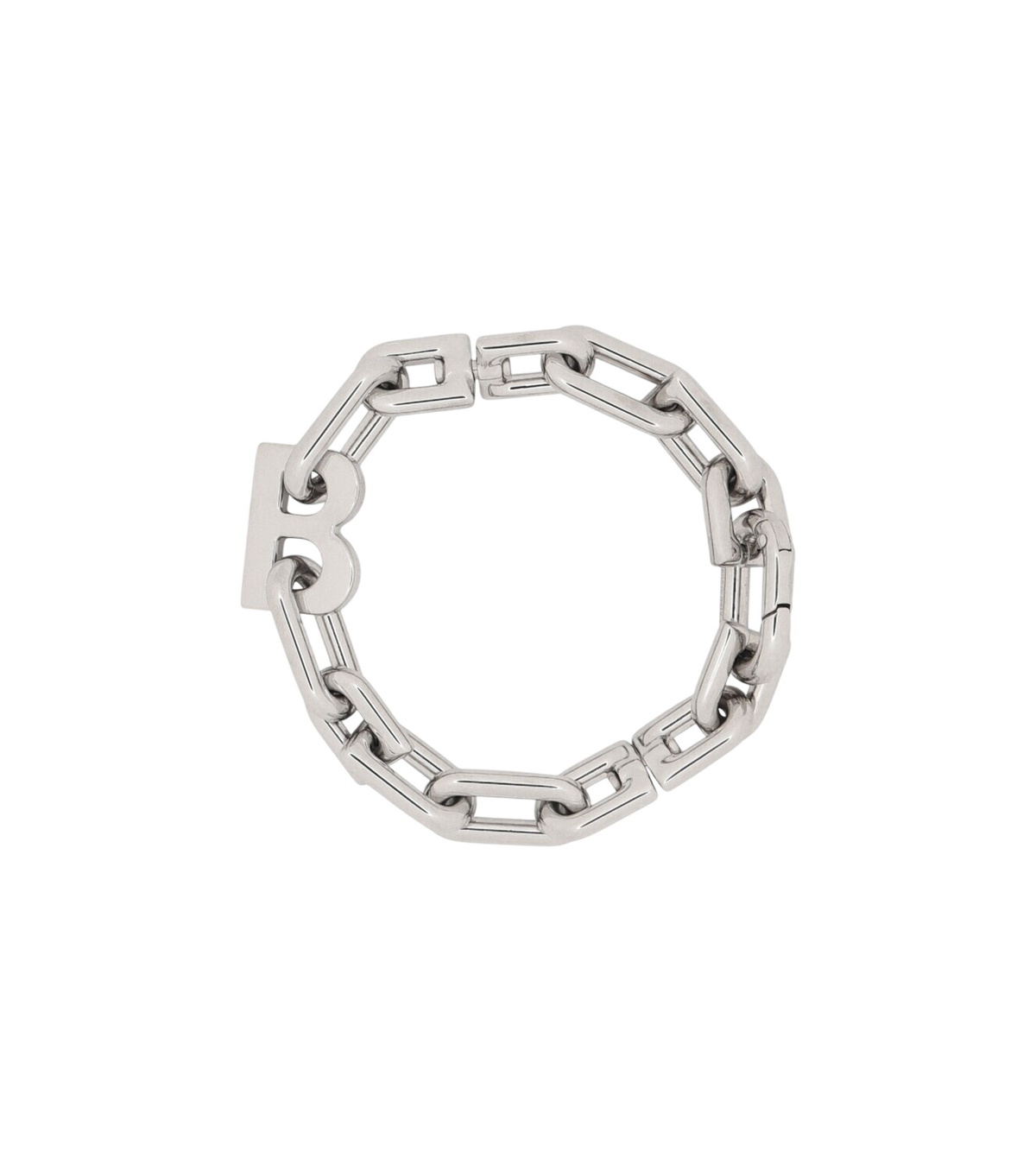 Balenciaga Silver Gourmette Ring Balenciaga