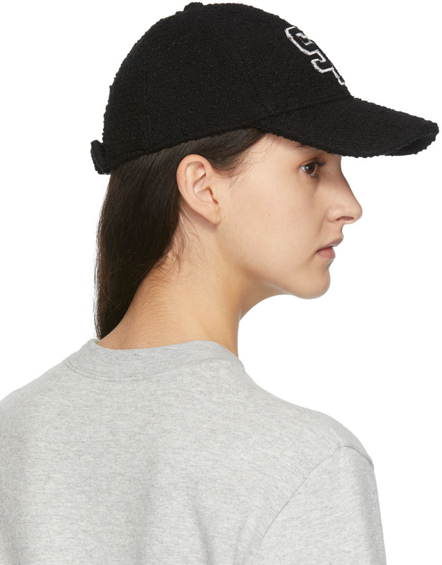 Saint Laurent Cotton Denim Baseball Cap in Grey