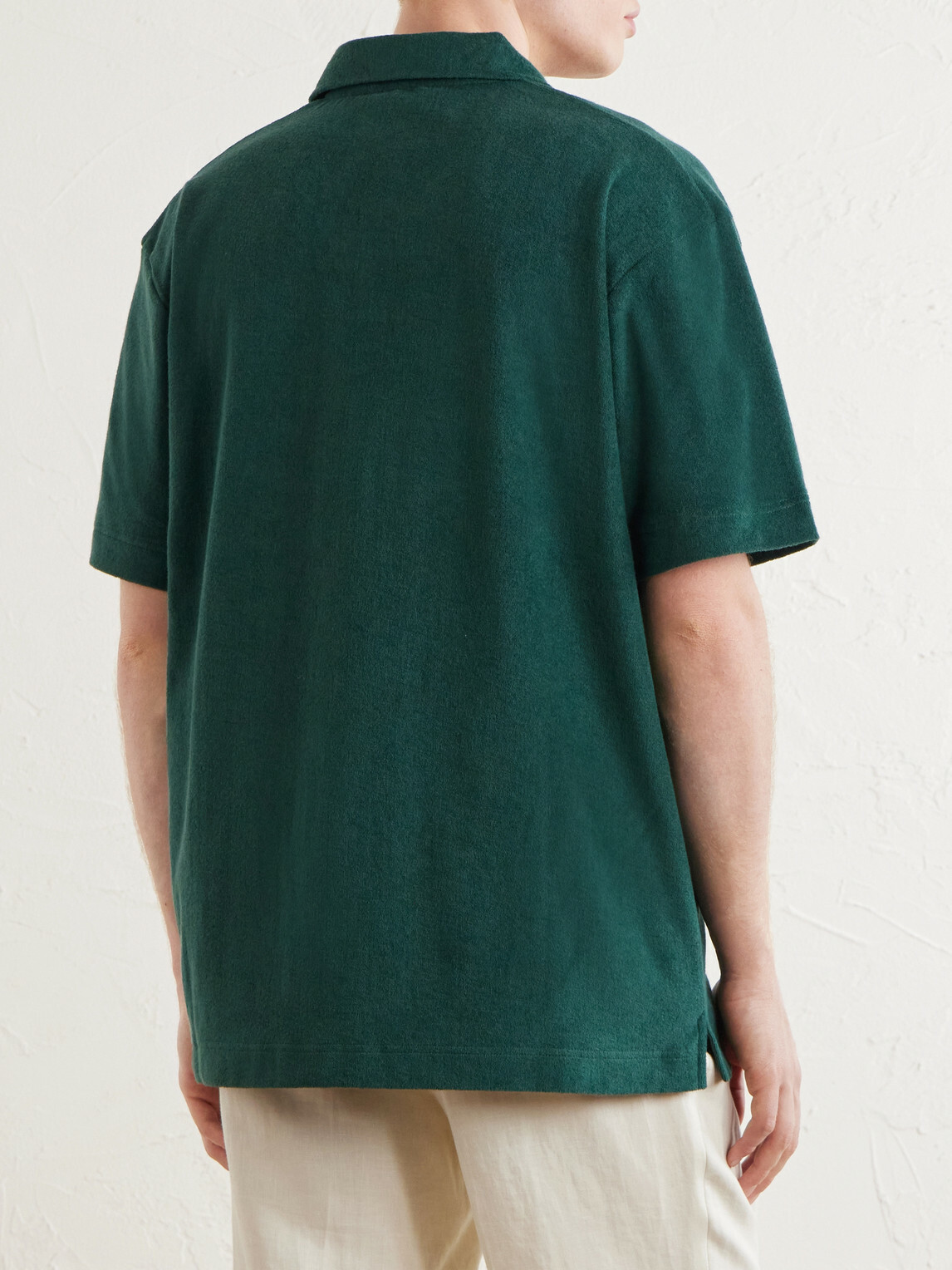 Sunspel - Sea Island Cotton-Terry Polo Shirt - Green