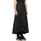 3.1 Phillip Lim Black Tie Front Maxi Skirt