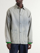KAPITAL - Liberty Striped Denim Overshirt - Blue