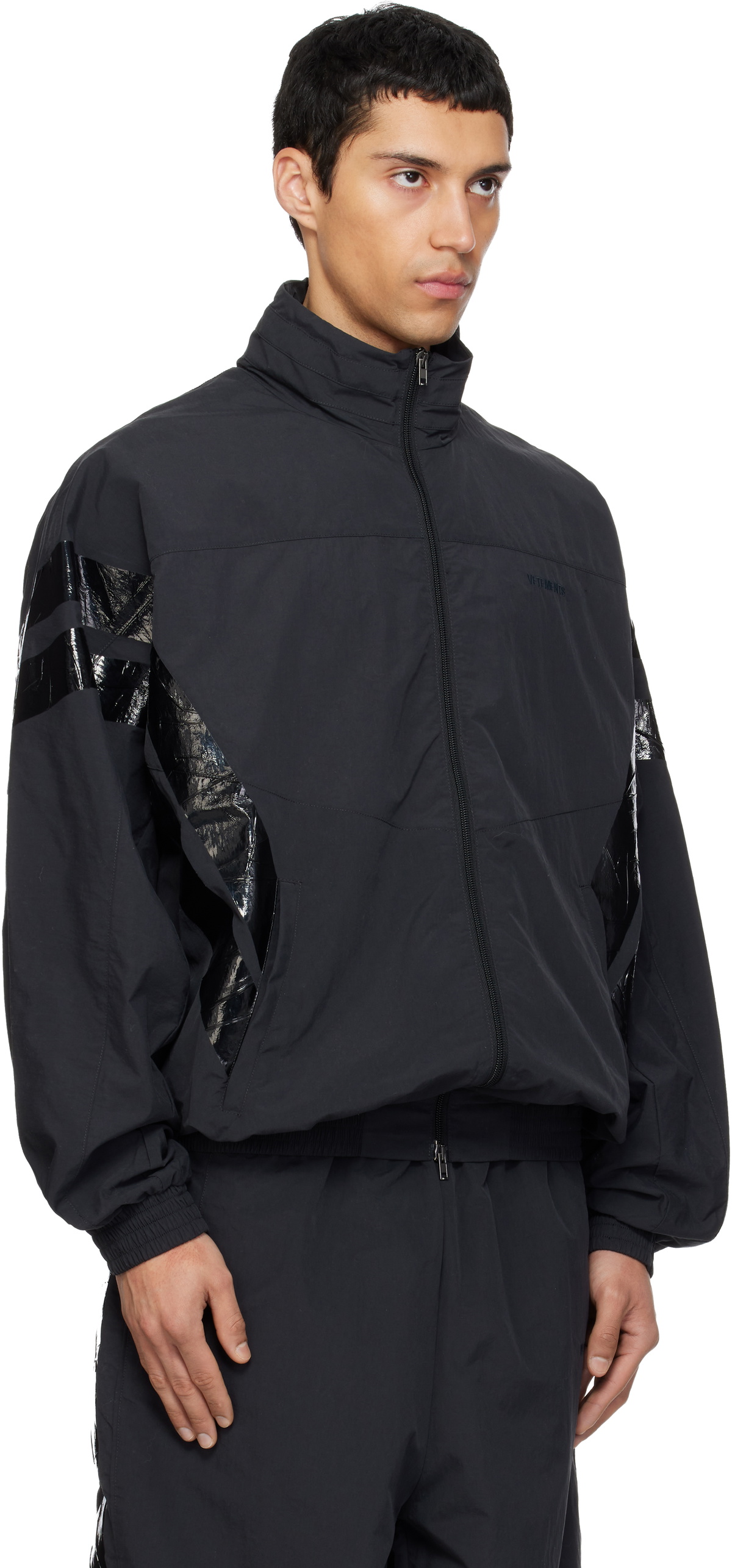 VETEMENTS Black Taped Track Jacket