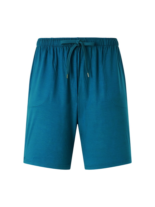Photo: Derek Rose - Basel 24 Stretch-Jersey Drawstring Shorts - Blue