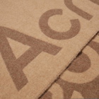 Acne Studios Men's Toronty Logo Contrast Recycled Scarf in Camel Brown