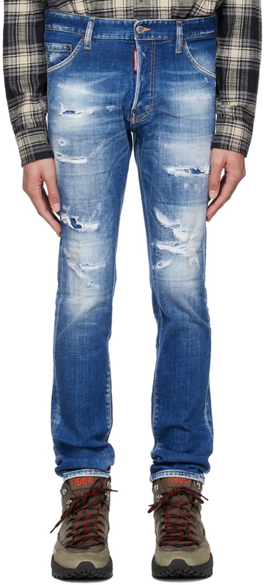 Photo: Dsquared2 Blue Slash Wash Cool Guy Jeans