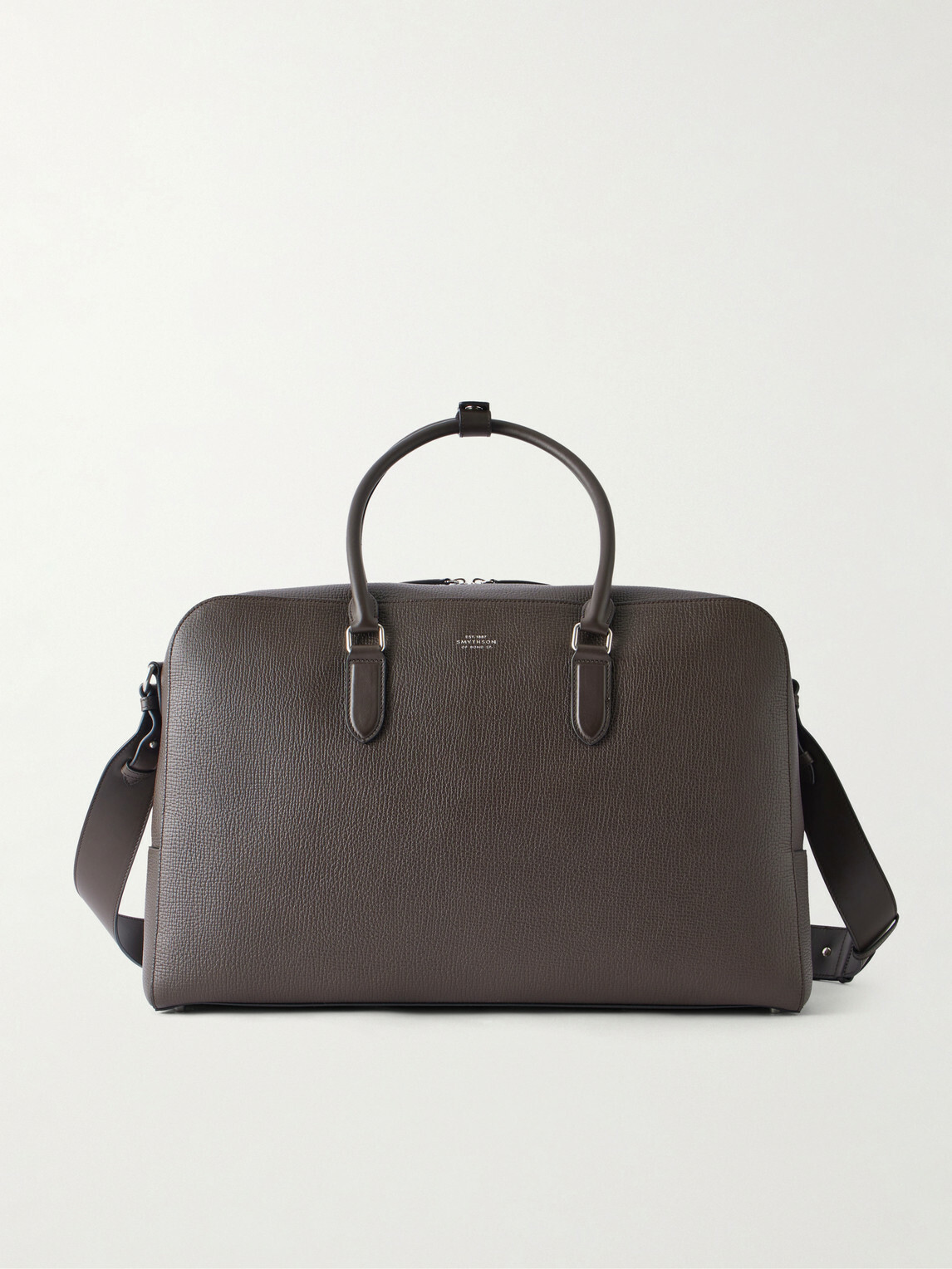 Smythson - Full-Grain Leather Weekend Bag