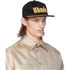Rhude Black and Yellow Logo Cap