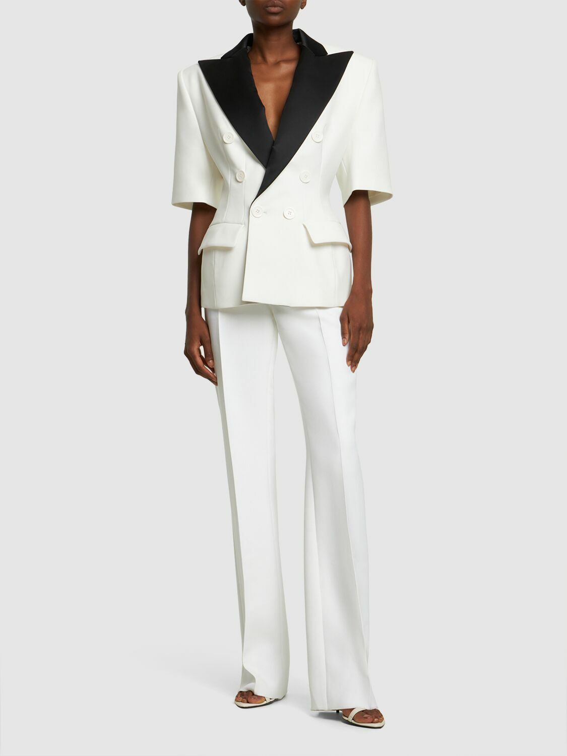 ALEXANDRE VAUTHIER - Stretch Crepe Short Sleeved Jacket