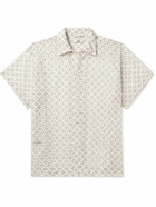 BODE - Camp-Collar Cotton-Blend Lace Shirt - Neutrals