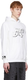 We11done White Cotton Hoodie