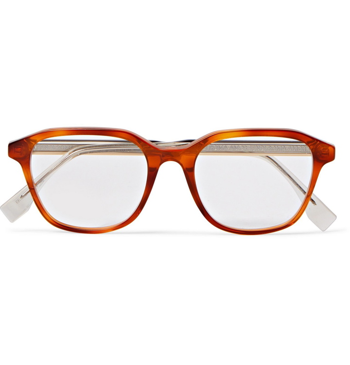 Photo: Fendi - Round-Frame Acetate Optical Glasses - Orange
