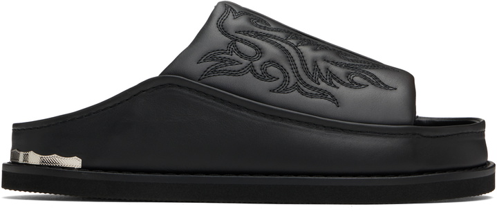 Photo: Toga Virilis Black Embroidered Sandals