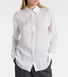 Ferragamo Gancini silk crêpe shirt