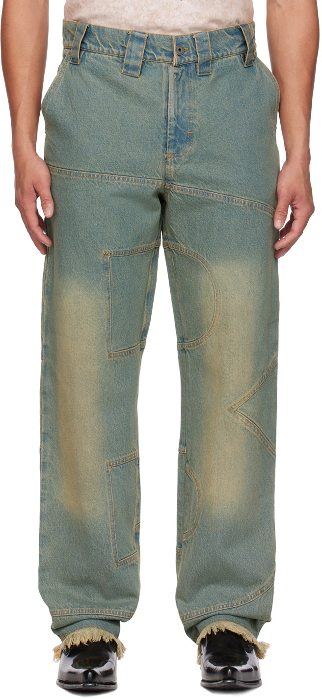 【関税込み】BARRAGAAAN SSENSE限定 ブルー Lil Star ジーンズ BARRAGÁN SSENSE Exclusive Blue Lil Star Jeans BARRAGAN