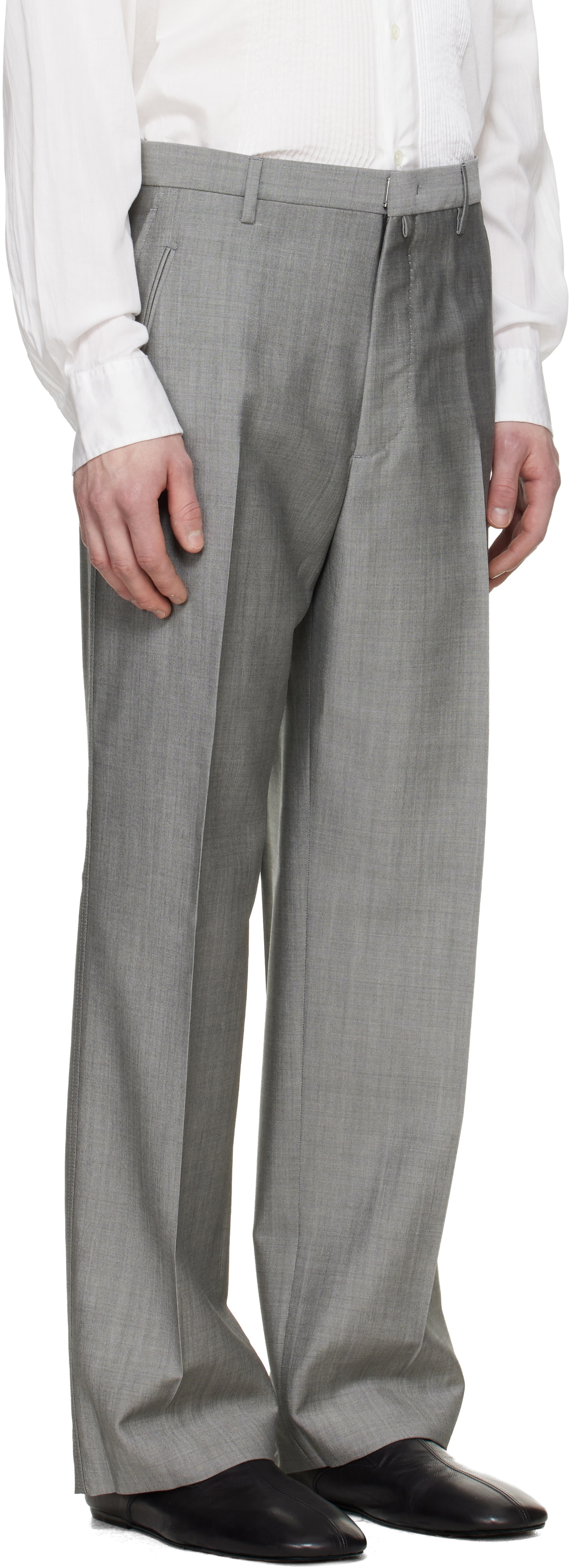 Lanvin Gray Straight Trousers