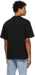 Feng Chen Wang Black Paneled Collar T-Shirt