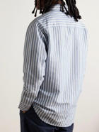 NN07 - Freddy 5327 Striped Linen and Cotton-Blend Shirt - Blue