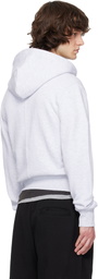 Entire Studios Gray Slim Zip Up Hoodie
