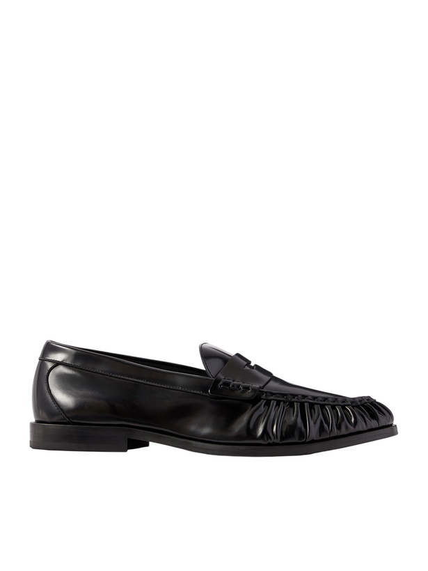 Photo: VINNY's - Louee Gathered Leather Loafers - Black