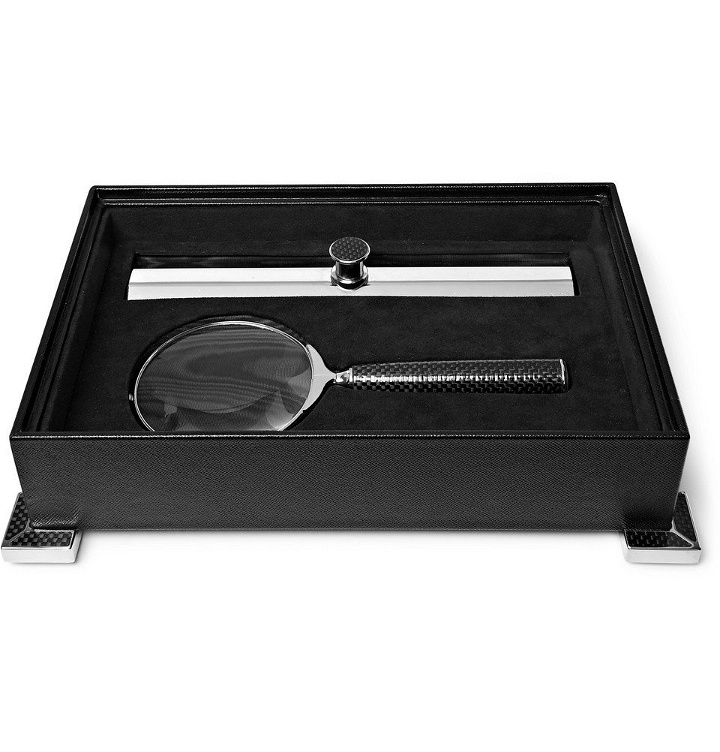 Photo: Lorenzi Milano - Magnifying Glass and Ruler Set - Black
