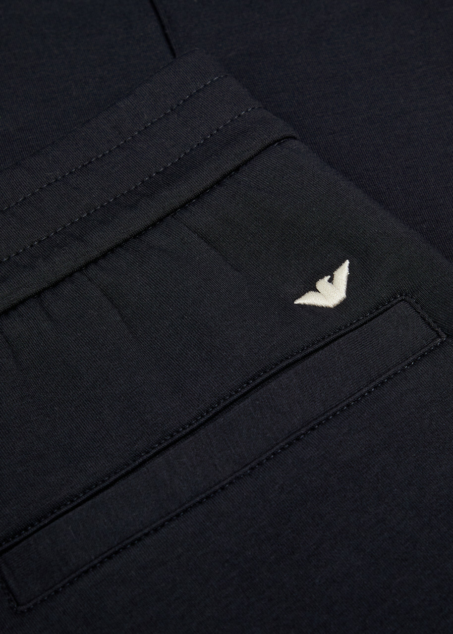 Emporio Armani Tapered-leg Jersey Sweatpants Navy