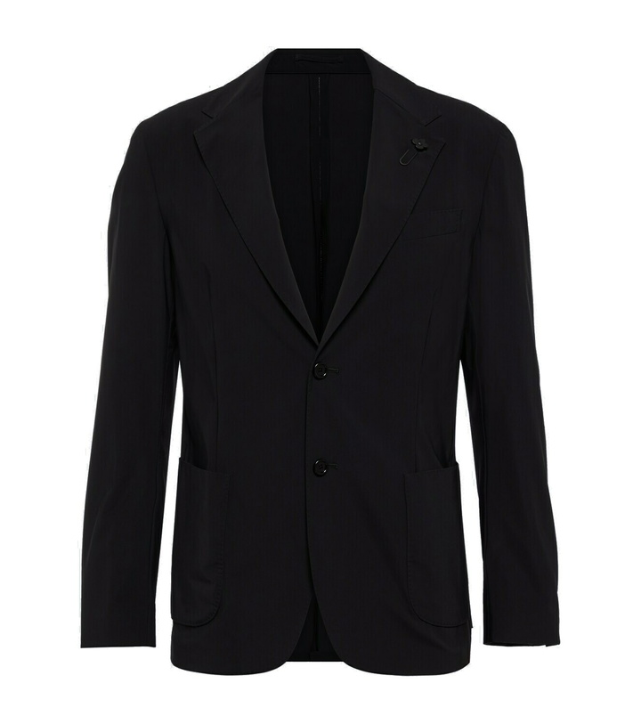 Photo: Lardini Single-breasted gabardine blazer