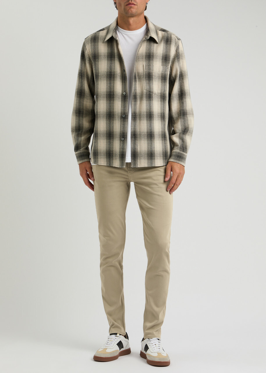 7 For All Mankind Slimmy Tapered Luxe Performance+ Stretch-cotton Chinos Beige