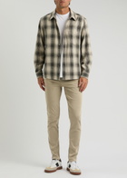 7 For All Mankind Slimmy Tapered Luxe Performance+ Stretch-cotton Chinos Beige
