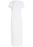 Khaite Iryl Open-back Draped Crepe Dress White
