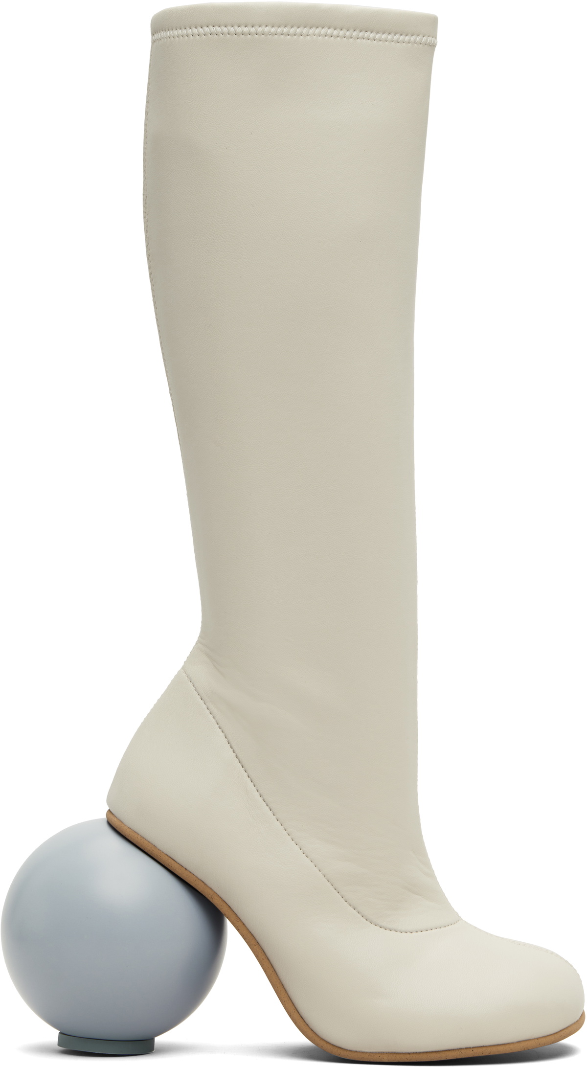 YUME YUME Beige Ball Tall Boots